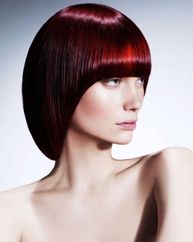 Sesson haircut girl with straight bangs