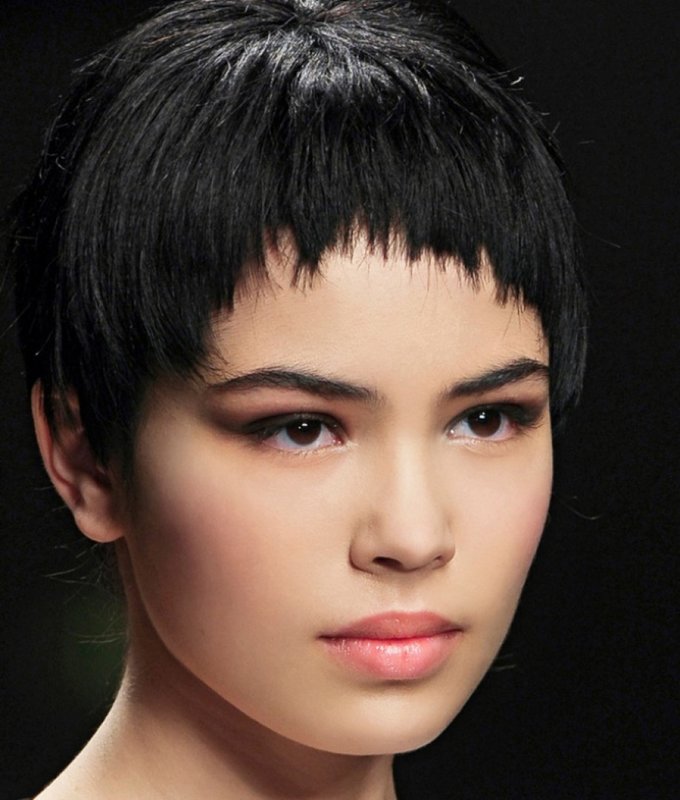 Girl with a short bang