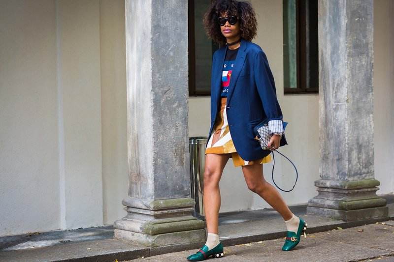 Green loafers Green loafers