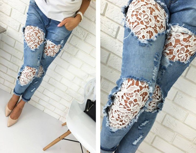 Lace and guipure jeans Lace and guipure jeans