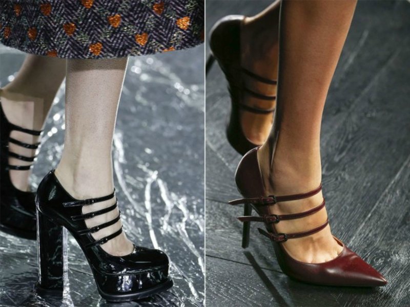 Shoes with three straps Shoes with three straps