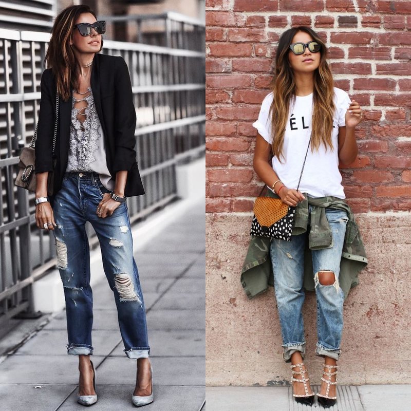 Beautiful girls in boyfriend jeans Beautiful girls in boyfriend jeans