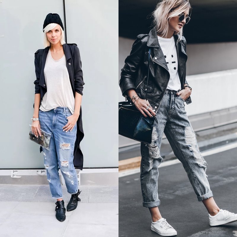 Women's boyfriend jeans: fashionable images Women's boyfriend jeans: fashionable images