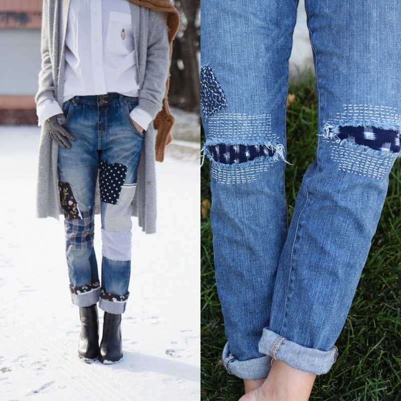 Stylish jeans with decor Stylish jeans with decor