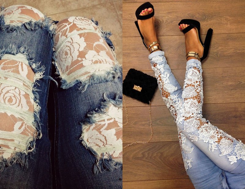 Fashion Guipure Jeans Fashion Guipure Jeans