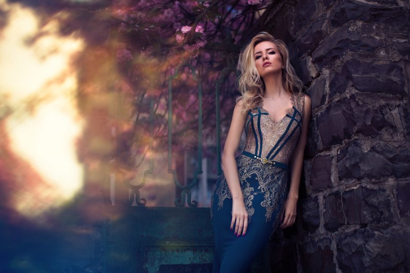 Fashion blue dress Fashion blue dress