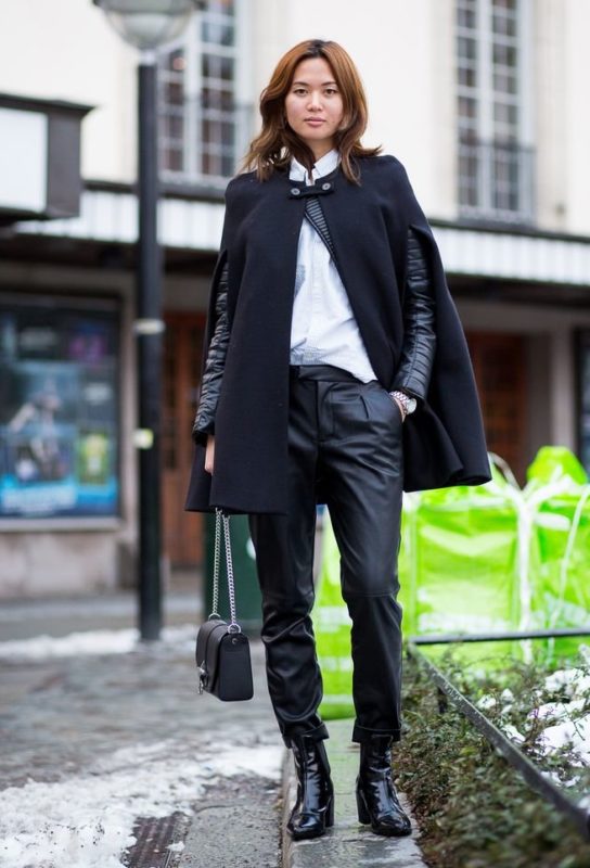 Leather cape Leather cape