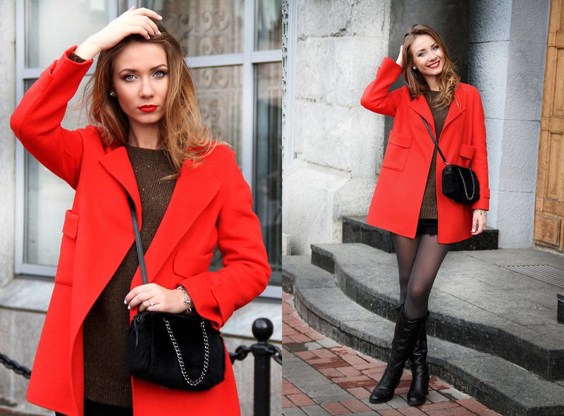 Red short coat Red short coat