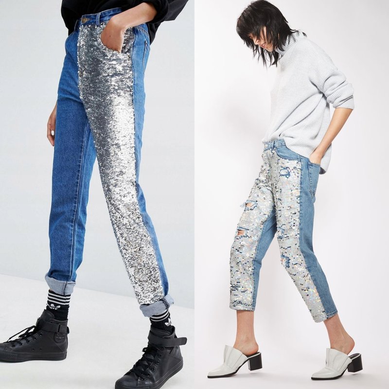 Jeans with sequins Jeans with sequins