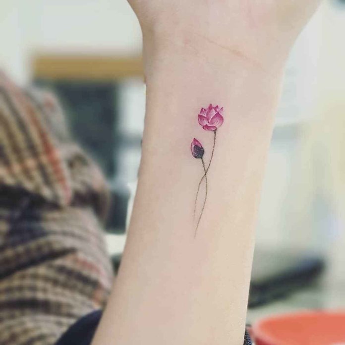 Tattoo on the wrist for a girl