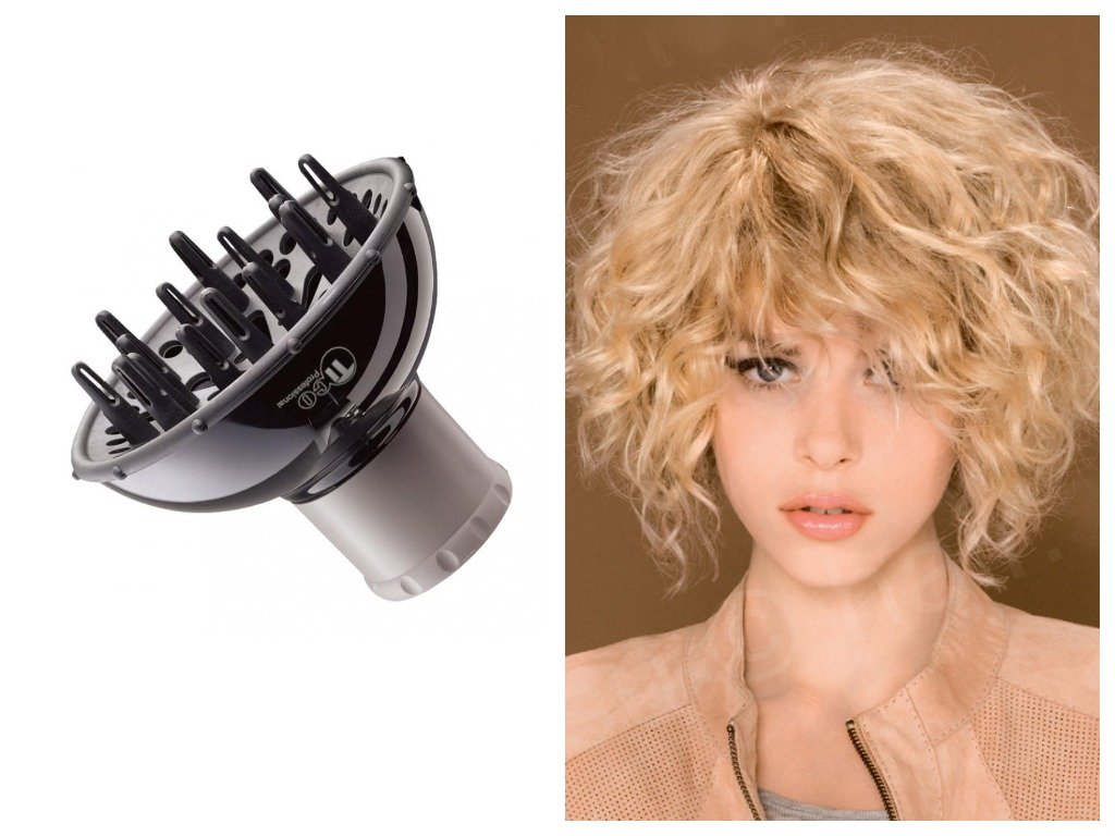 Curls using a nozzle diffuser Curls using a nozzle diffuser