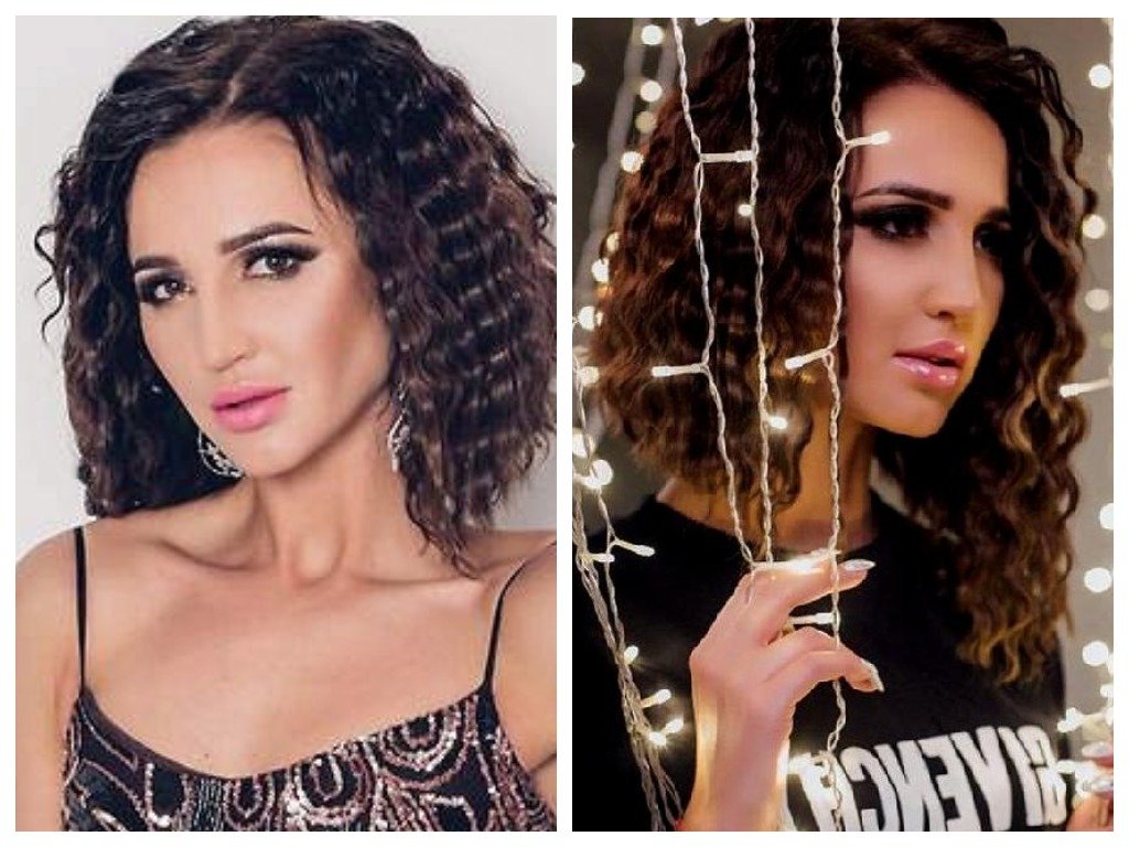 Curls Buzova made ironing three Curls Buzova ironing three