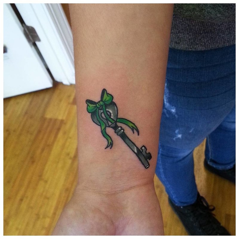 Wrist key tattoo